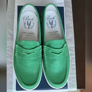 Cole Haan Pinch Weekender Men's loafer Green Canvas Size 9.5